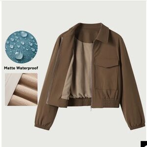 OGL Waterproof Collared Cropped Jacket